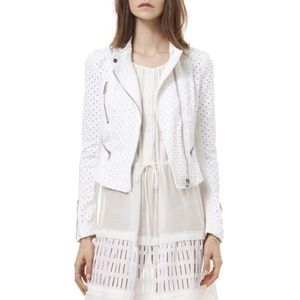 🌼 Rebecca Taylor 🌸 Punched Denim Moto Jacket